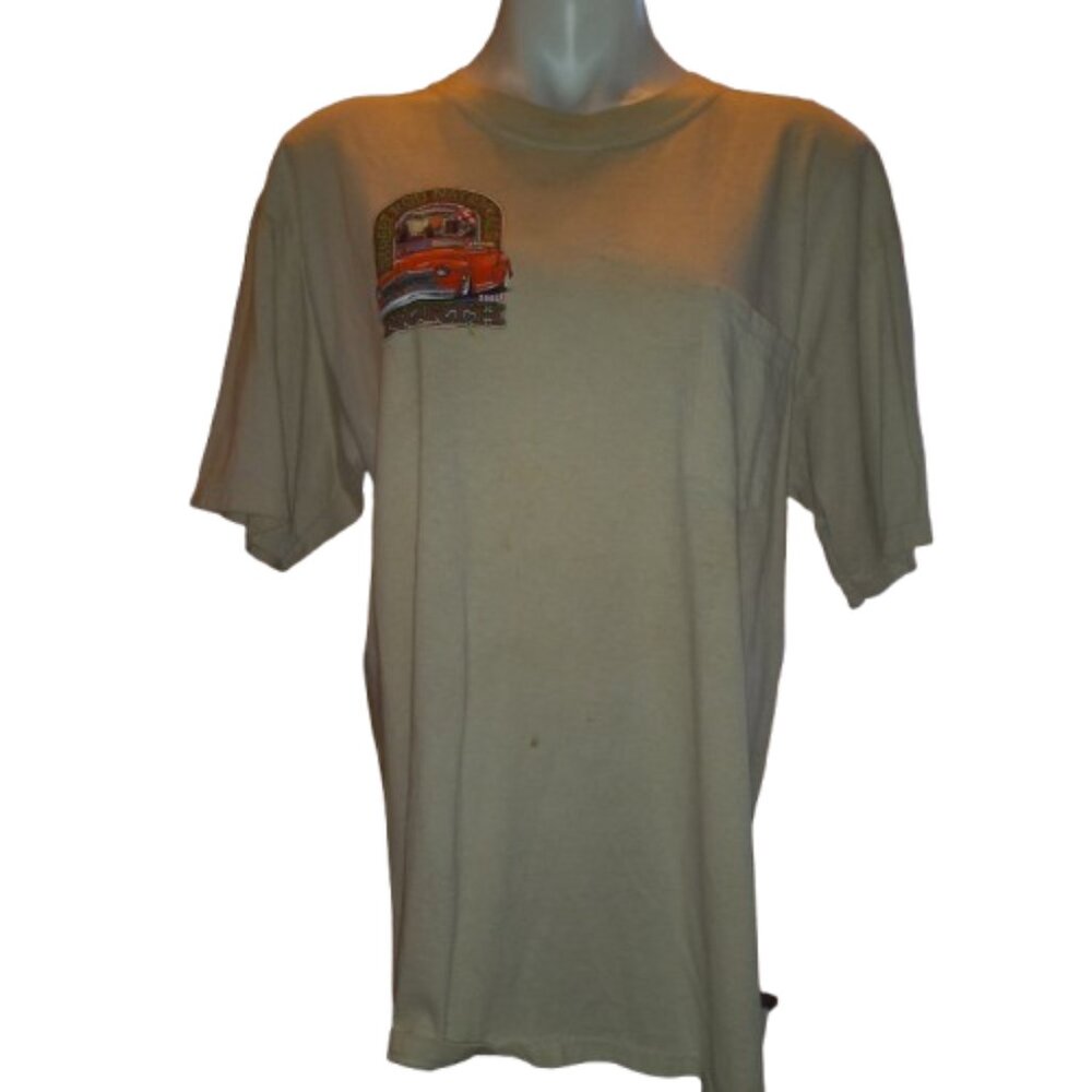 Street Rod Nationals North Large 2005 Kalamazoo Michigan Biege Shirt